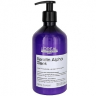 Loreal Keratin Alpha Sleek Разглаживающий шампунь для непослушных волос 500 мл Loreal Keratin Alpha Sleek Разглаживающий шампунь для непослушных волос 500 мл